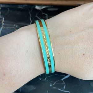 Marc Jacobs Gold & Turquoise Bangle Bracelet